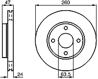 Тормозной диск Bosch 0986478170 - 