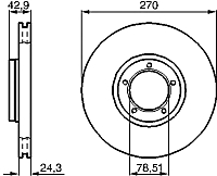 Тормозной диск Bosch 0986478166 - 