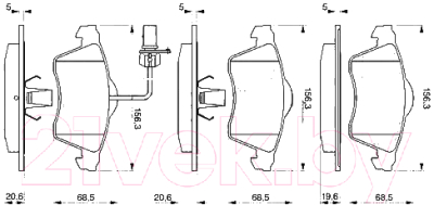 

Тормозные колодки Bosch, 0986424537