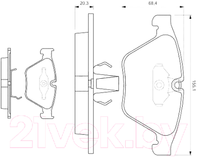 

Тормозные колодки Bosch, 0986494036