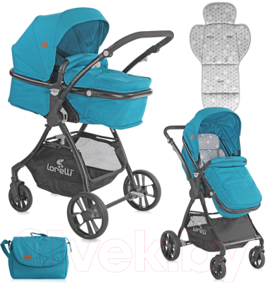 Детская универсальная коляска Lorelli Starlight 3 в 1 Blue (10021251917)