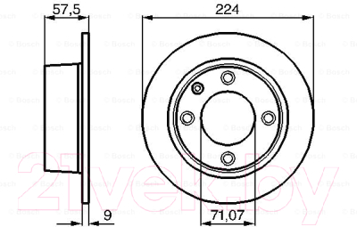 Тормозной диск Bosch 0986478604