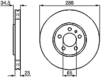 Тормозной диск Bosch 0986478867 - 