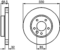 Тормозной диск Bosch 0986479248 -