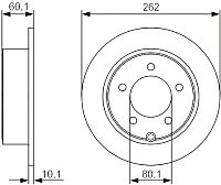 Тормозной диск Bosch 0986479R05 - 
