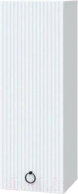 Шкаф навесной MLK Шарлиз вертикальный с глухой дверью (белое сияние/белый снег)