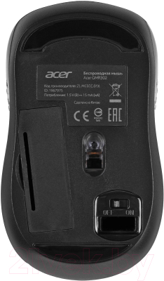 Мышь Acer OMR302 / ZL.MCECC.01X (черный)