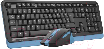 Клавиатура+мышь A4Tech Fstyler FGS1035Q (черный/синий)