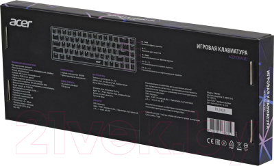 Клавиатура Acer OKW302 / ZL.KBDCC.01C (серебристый)