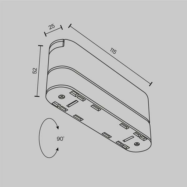 Адаптер для шинопровода Maytoni Accessories For Tracks Radity TRA084FC-11SW (белый)