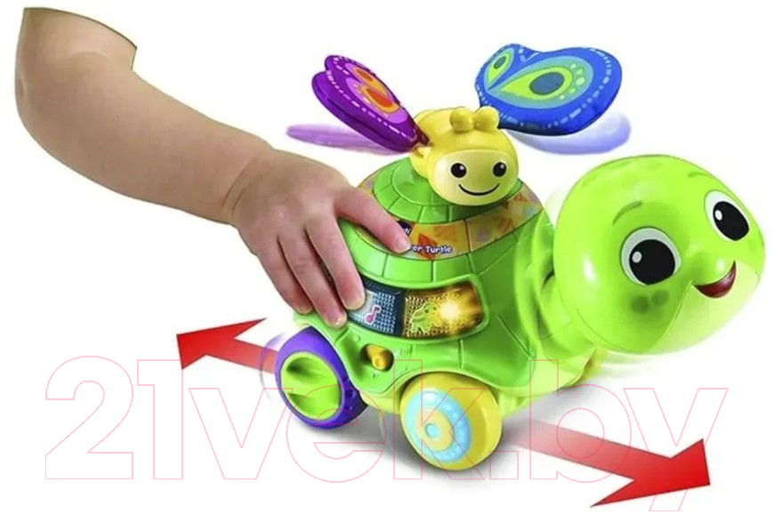 Развивающая игрушка Vtech Черепаха Толкай и изучай 2 в 1 / 80-547626