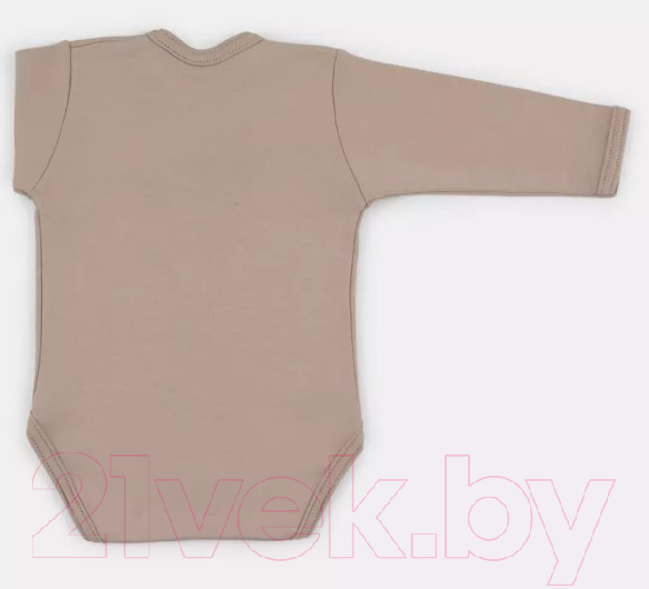 Боди для малышей Rant Hugs And Kisses с длинным рукавом / 6472/6-68 (Latte Beige, р.68) — фото 2