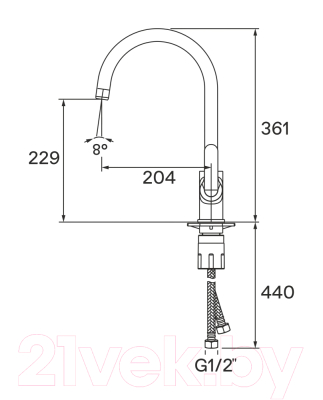 Смеситель Santek Линдос WH5A41008C001