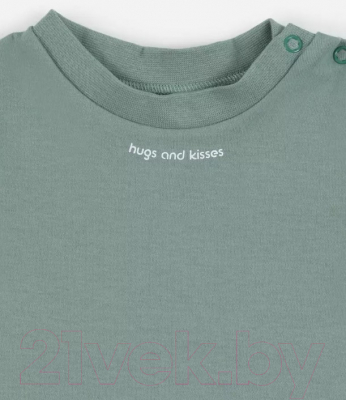 Футболка для малышей Rant Hugs And Kisses / 4672/5-68  (Sage Green, р.68 )
