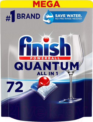 Капсулы для посудомоечных машин Finish Quantum  All in One (72шт)