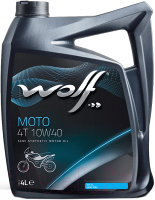 Моторное масло WOLF Moto 4T 10W40 / 29133/4 (4л)