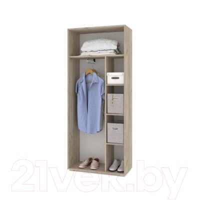 Шкаф Modern Ф20 двухстворчатый (серый дуб/белый)