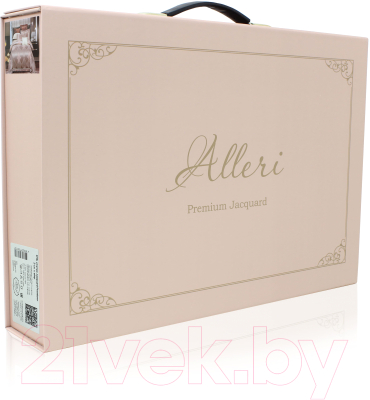 Комплект постельного белья Alleri Сатин Jacquard Premium евро max / СЖ-064