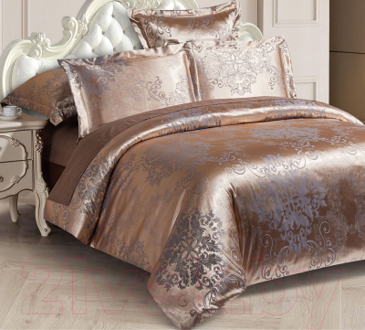 Комплект постельного белья Alleri Сатин Jacquard Premium евро max / СЖ-079