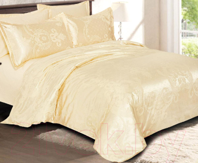 Комплект постельного белья Alleri Сатин Jacquard Premium семейный / СЖ-051