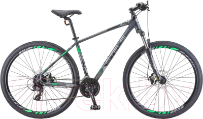 Велосипед STELS Navigator 930 MD V010 (18.5, антрацитовый/зеленый, разобранный, в коробке)