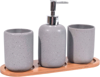 Набор аксессуаров для ванной Arya Dia / 8680943228956 (серый) - 
