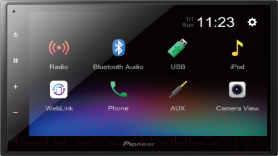 Бездисковая автомагнитола Pioneer DMH-A345BT 