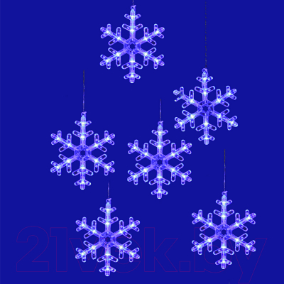 Светодиодная бахрома Uniel ULD-E1503-072/DTA BLUE IP20 SNOWFLAKES-3 / UL-00007336