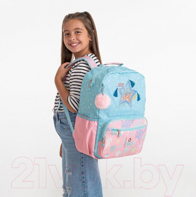 Школьный рюкзак Enso Keep The Oceans Clean / 9422321 (голубой/розовый)