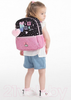 Школьный рюкзак Enso Love Vibes / 9452421 (черный/розовый)