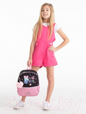 Школьный рюкзак Enso Love Vibes / 9452421 (черный/розовый)