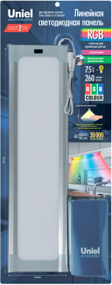 Изображение товара Панель светодиодная Uniel ULI-F42-7.5W/RGB/RC/DIM Sensor IP20 Silver / UL-00003038