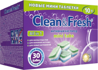Таблетки для посудомоечных машин Clean & Fresh All in 1 Mini Tabs F (30шт) - 