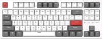Клавиатура Royal Kludge RKR87 (белый/серый/красный, Brown Switch) - 