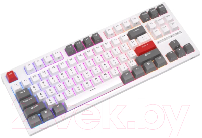 Клавиатура Royal Kludge RKR87 (белый/серый/красный, Brown Switch)