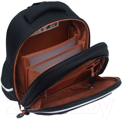 Школьный рюкзак Grizzly RAz-487-4 (черный)