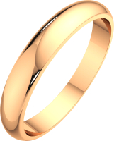 Кольцо обручальное из розового золота ZORKA 103004-9K (р.18) - 