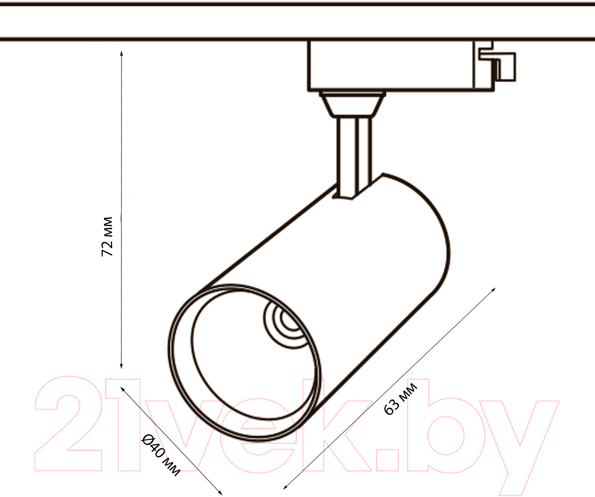 Трековый светильник Volpe ULB-Q276 8W/4000К White / UL-00005933 — фото 4