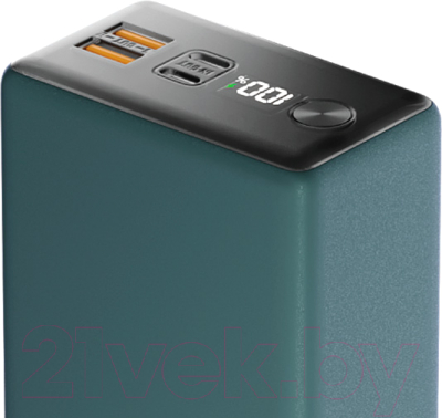 Портативное зарядное устройство Olmio QX-30 QuickCharge 30000mAh 22.5W / 044459 (темно-зеленый)