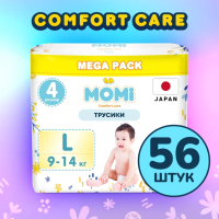 Подгузники-трусики детские Momi Comfort Care Mega L 9-14кг (56шт) - 