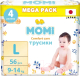 Подгузники-трусики детские Momi Comfort Care Mega L 9-14кг (56шт) - 