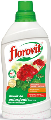 Удобрение Florovit Для пеларгоний и других цветущих растений (800г, гель)