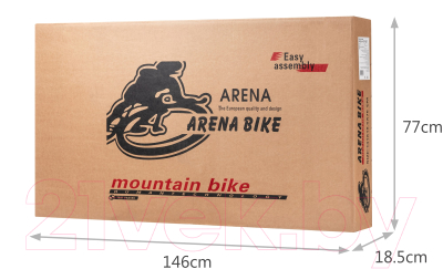 Велосипед Arena Baxter 29 2024 (21, зеленый матовый, разобранный, в коробке)