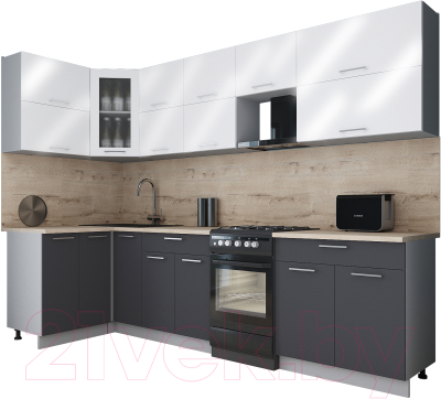 Кухонный гарнитур Интерлиния Мила Gloss 50-12x29