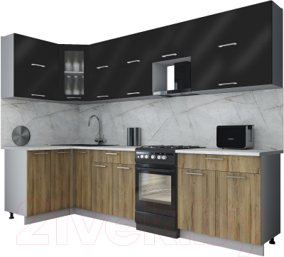 Кухонный гарнитур Интерлиния Мила Gloss 50-12x29