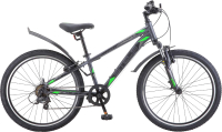 Велосипед STELS Navigator 24 400 V F020 / LU097253 (12, серый/зеленый, разобранный, в коробке) - 
