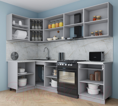 Купить Кухонный гарнитур Интерлиния Мила Gloss 60-12x26  