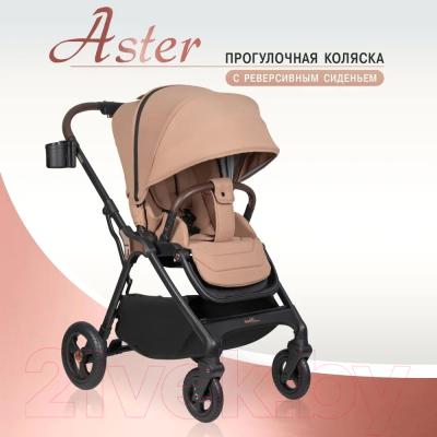 Детская прогулочная коляска Aimile Aster / AS-001 (бежевый)