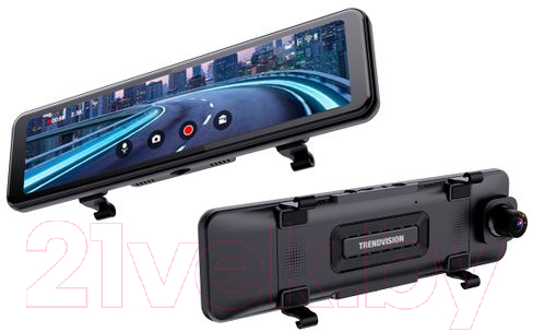 Видеорегистратор-зеркало TrendVision CarPlay Mirror (черный) — фото 2