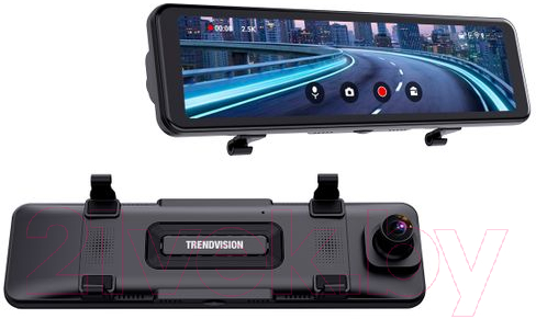 Видеорегистратор-зеркало TrendVision CarPlay Mirror (черный) — фото 3